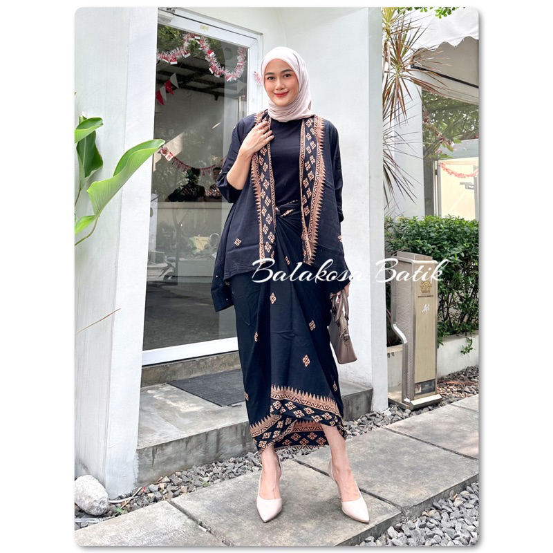 Jual OUTFIT SET KEBAYA KONDANGAN SIMPEL ONE SET BATIK OUTER ROK LILIT ...
