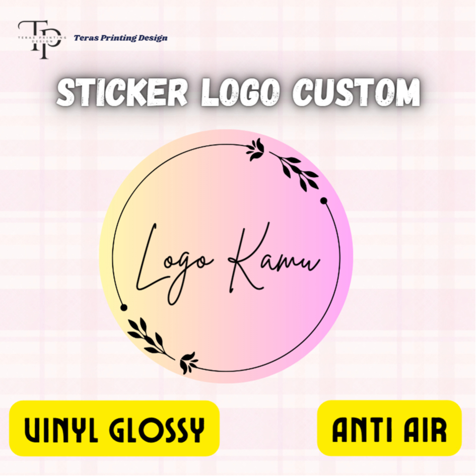 Jual CETAK STIKER LOGO / LABEL BULAT *ANTI AIR* STICKER CUSTOM (Vinyl ...