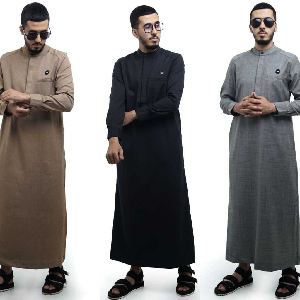 Jual Esembe Gamis Pria Jubah Saudi Lengan Panjang J012 Semiwool ...