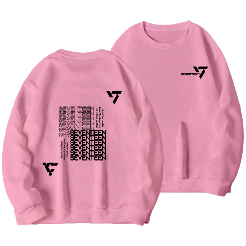 Jual WGUD'S Basic Sweater SEVENTEEN [sablon DTF] Unisex Pria