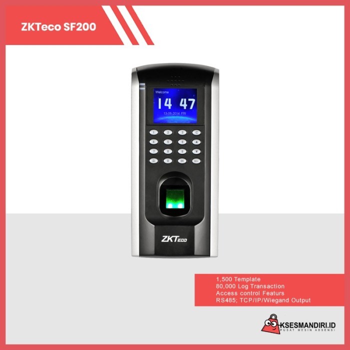 Jual Fingerprint Mesin Absensi Access Door ZKTeco SF200 BISA KARTU ...