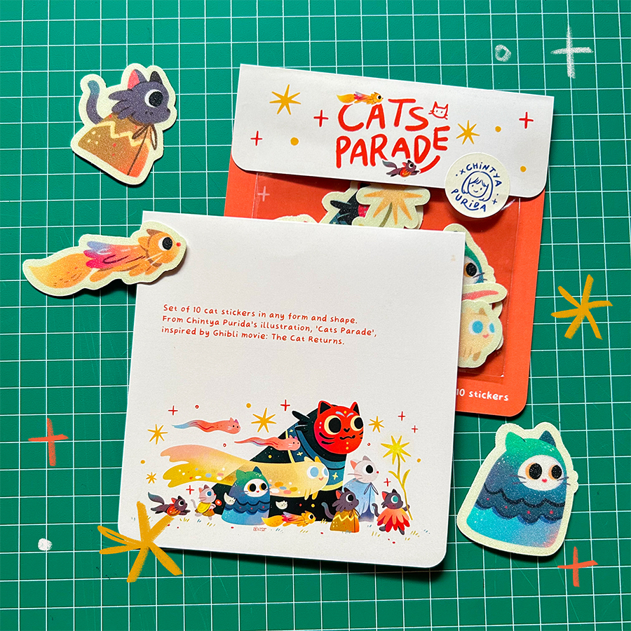 Jual Cats Parade Sticker Set (10 Stickers/set) | Shopee Indonesia