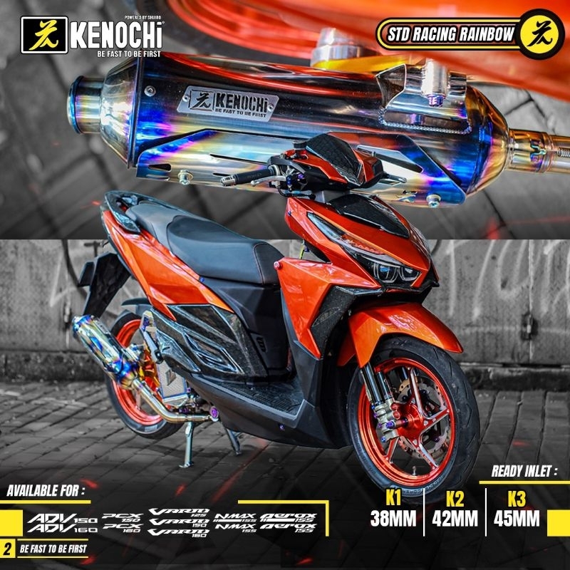 Jual Knalpot Standar Racing Kenochi Rainbow Vario 125 Vario 150 Vario ...