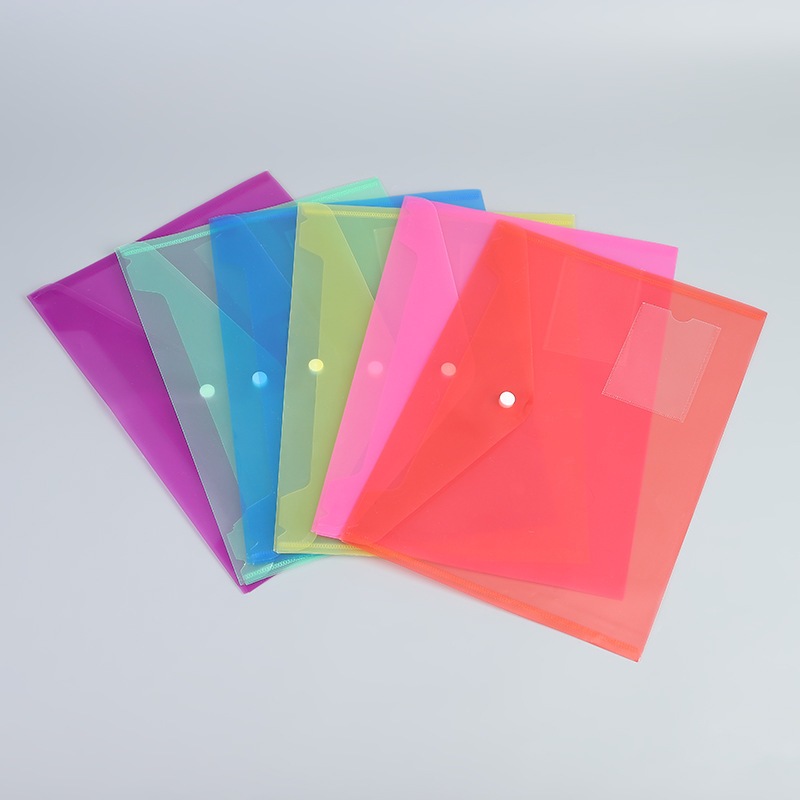 Jual Tas File Snap Transparan A4 Tas File Warna Siswa Folder Warna ...