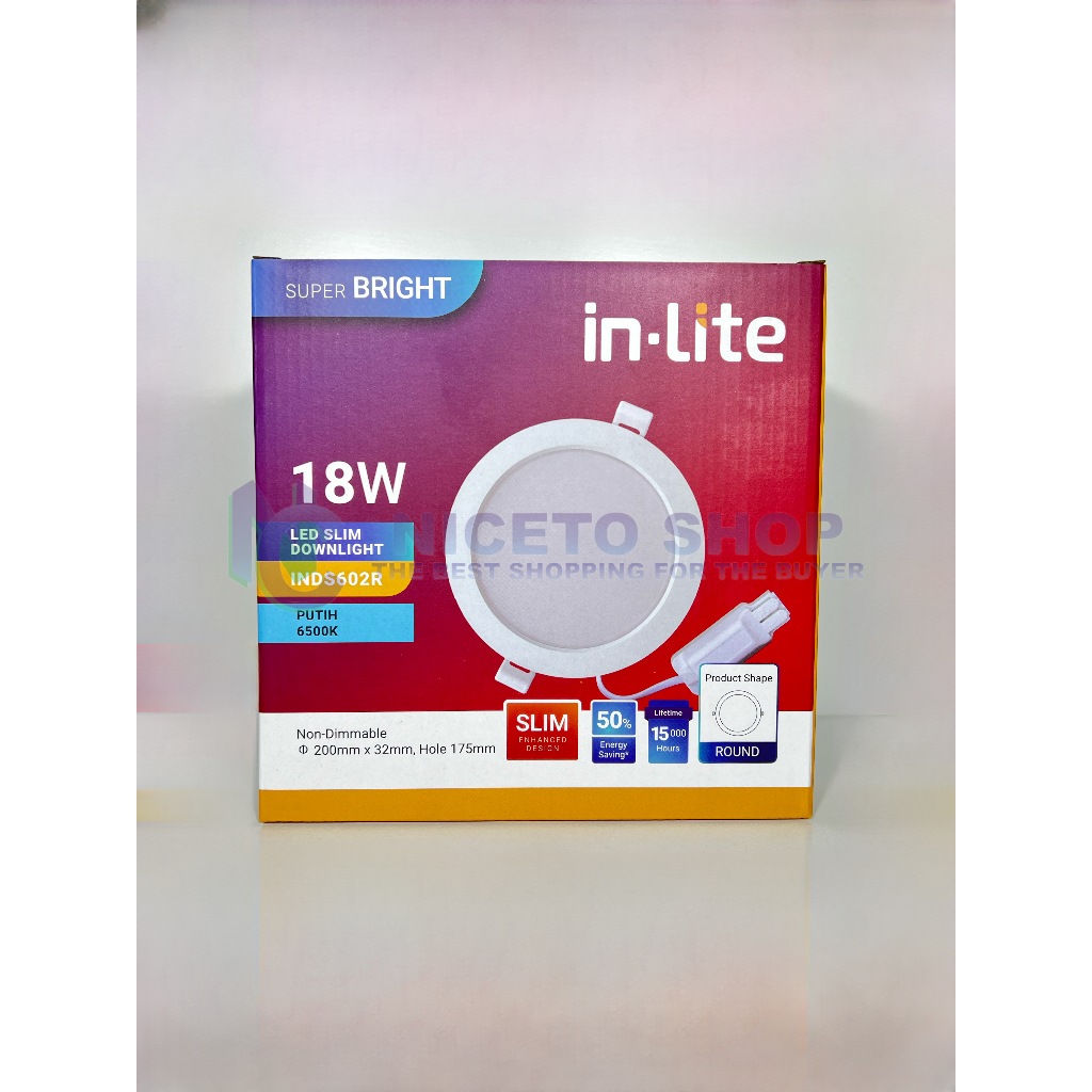 Jual InLite Plafon LED Slim 5.5W 7.5W 12W 16W 18W 21W Downlight ...