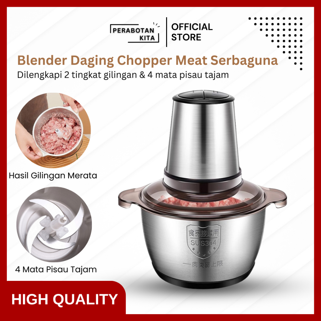 Jual perabotankita.id Blender Chopper Daging Stainless Steel 2L ...