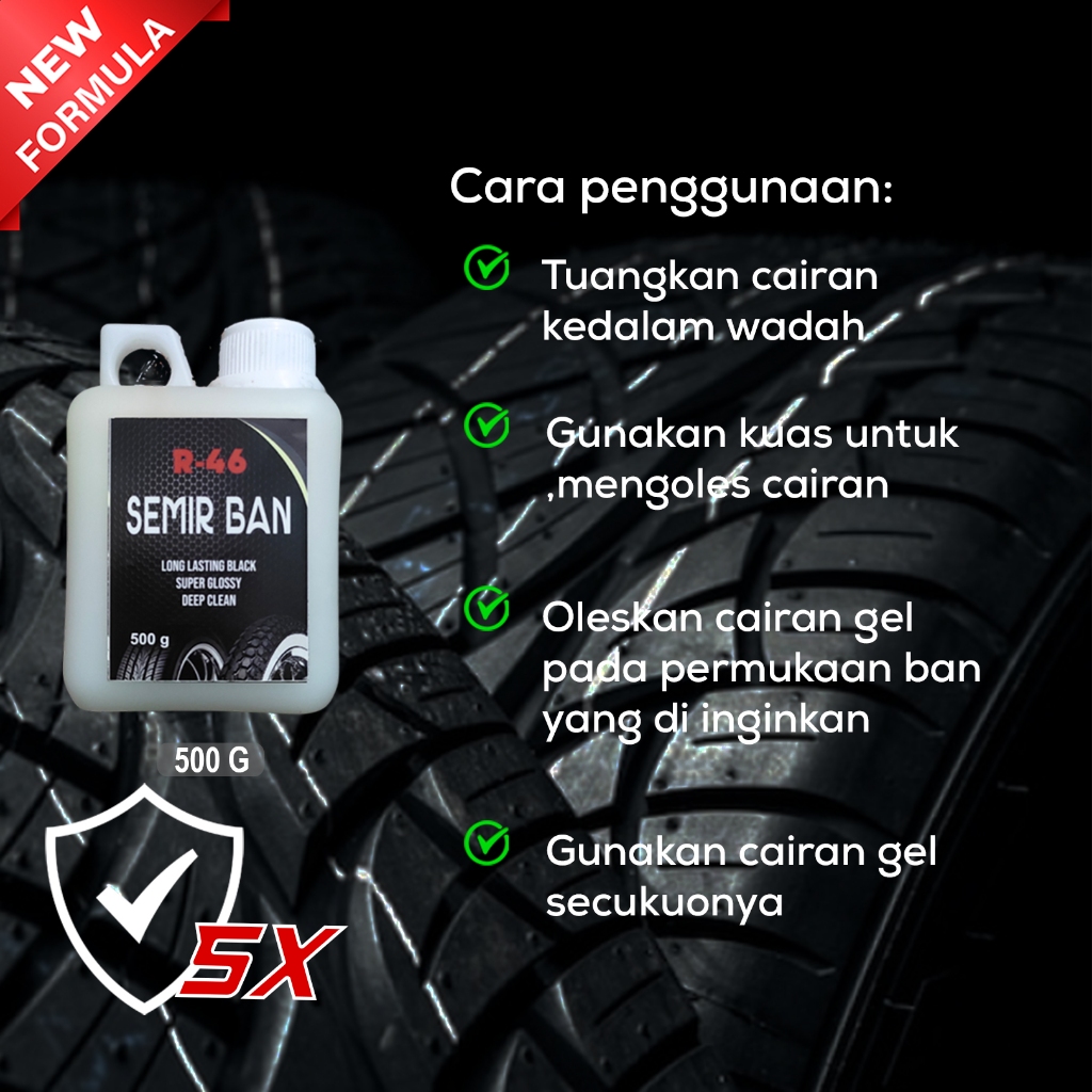 Jual R46 Semir Ban Motor dan Mobil/Penghitam Ban Motor dan Mobil Ukuran ...