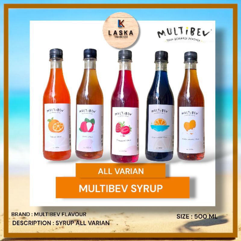 Jual Multibev syrup All Varian 500 ml -Sirup Premium merk Multibev ...