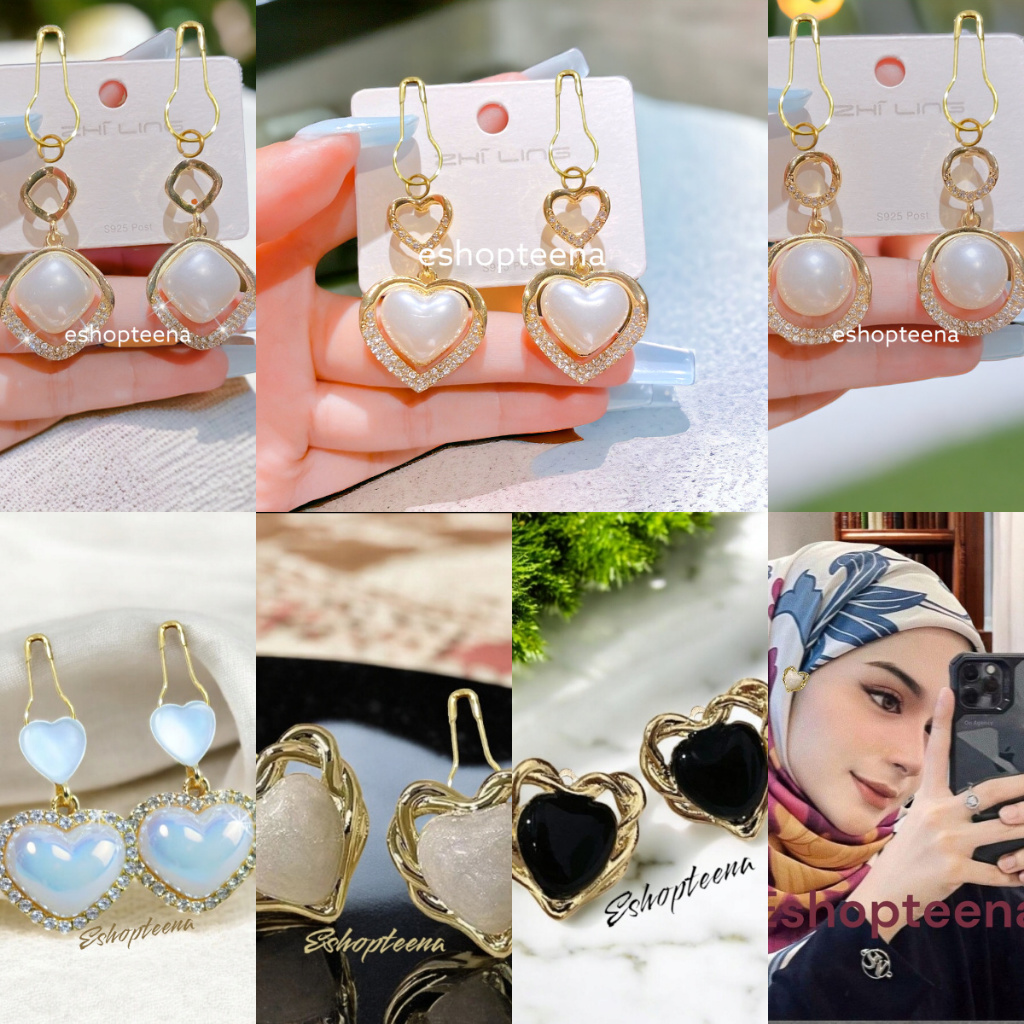 Jual A144 anting hijab pearl mata new gold_anting jilbab_ANTING HIJAB ...