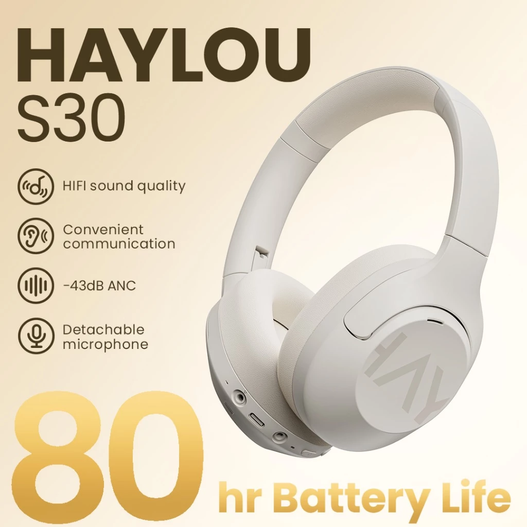 Haylou S30 Headphone ANC murah Baterai Tahan 80jam
