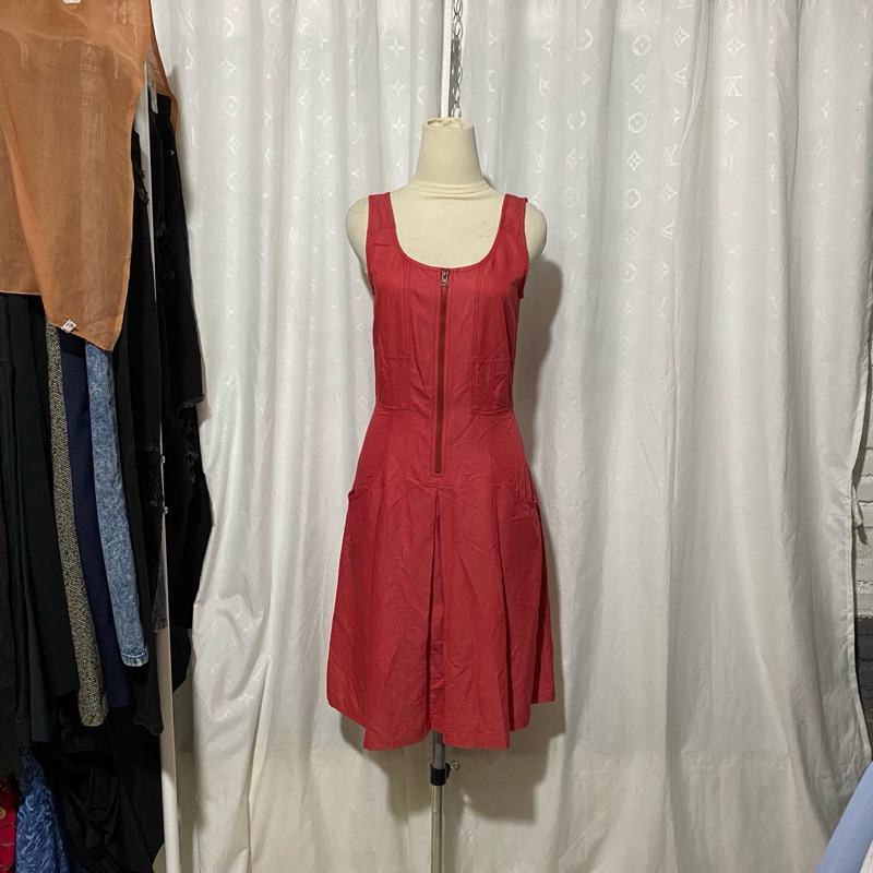 Jual Flare dress midi merah maroon | Shopee Indonesia