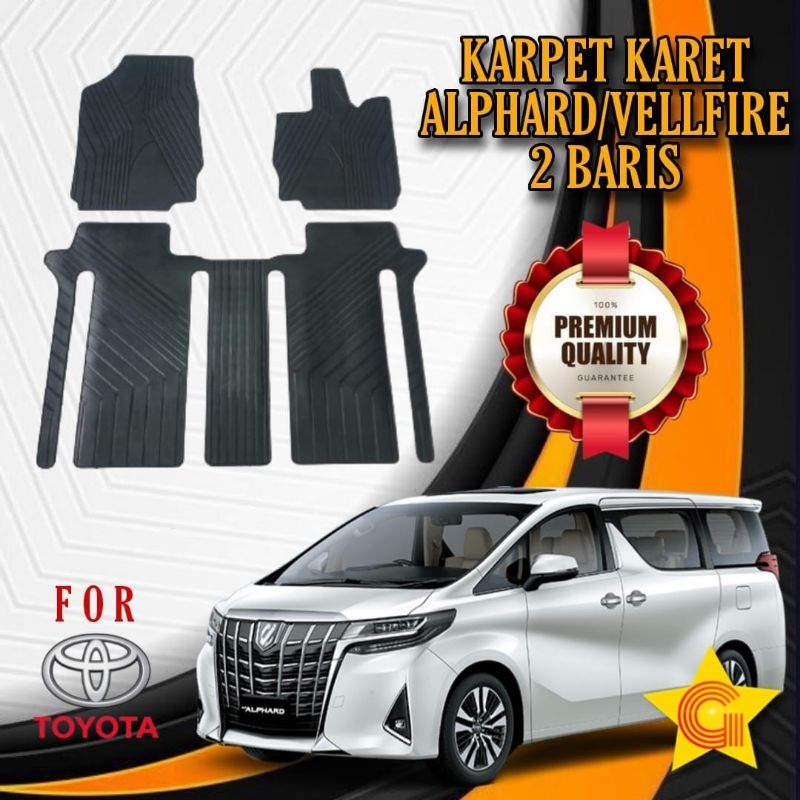 Jual Karpet Karet Toyota Alphard / Vellfire 2022-2024 DT 2 Baris Set ...
