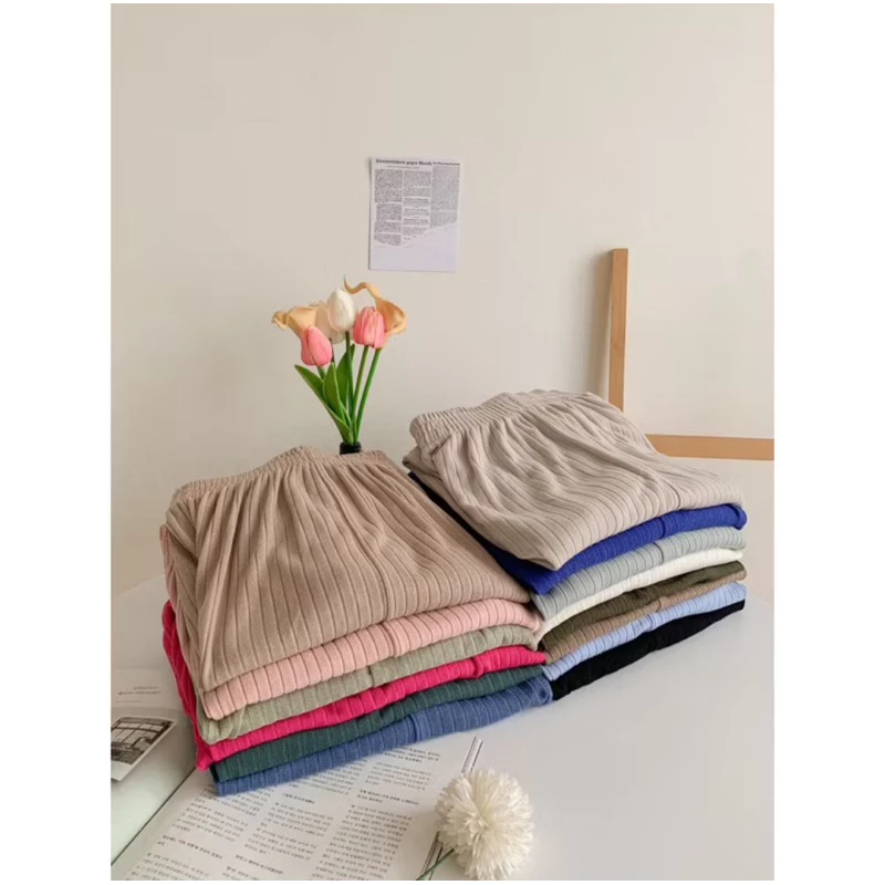 Detail Kulot Knit Pants