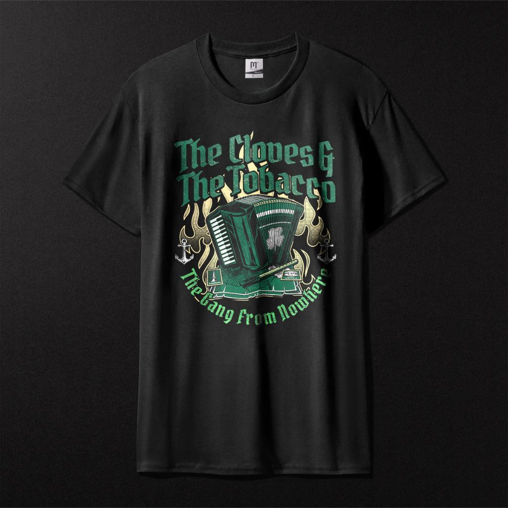 Jual (MERCHCONS) The Cloves And The Tobacco 'The Gang From Nowhere' T-Shirt  Kaos Band