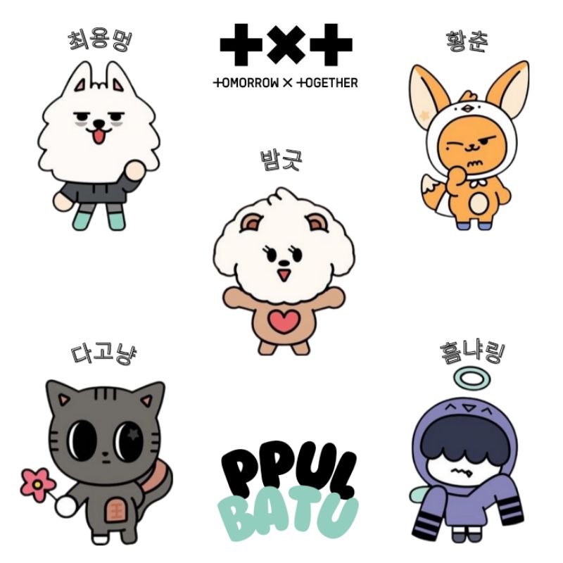 Jual PPULBATU Stickers - Tomorrow X Together TXT Ppulbatu | Shopee ...