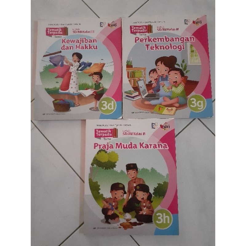 Jual Buku tematik terpadu kelas 3 sd k13 revisi erlangga bekas | Shopee ...