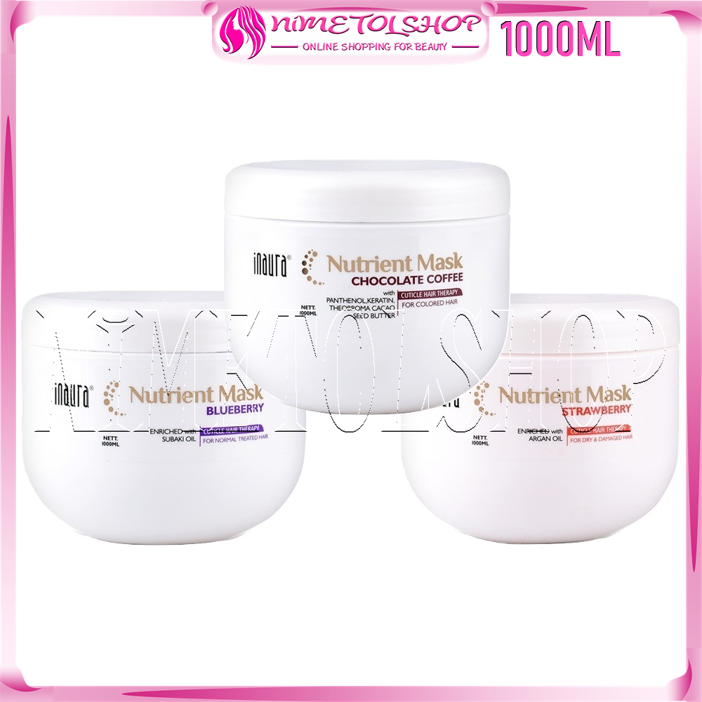 Jual INAURA Nutrient Hair Mask 500ml 1000ml Masker Rambut Keratin ...