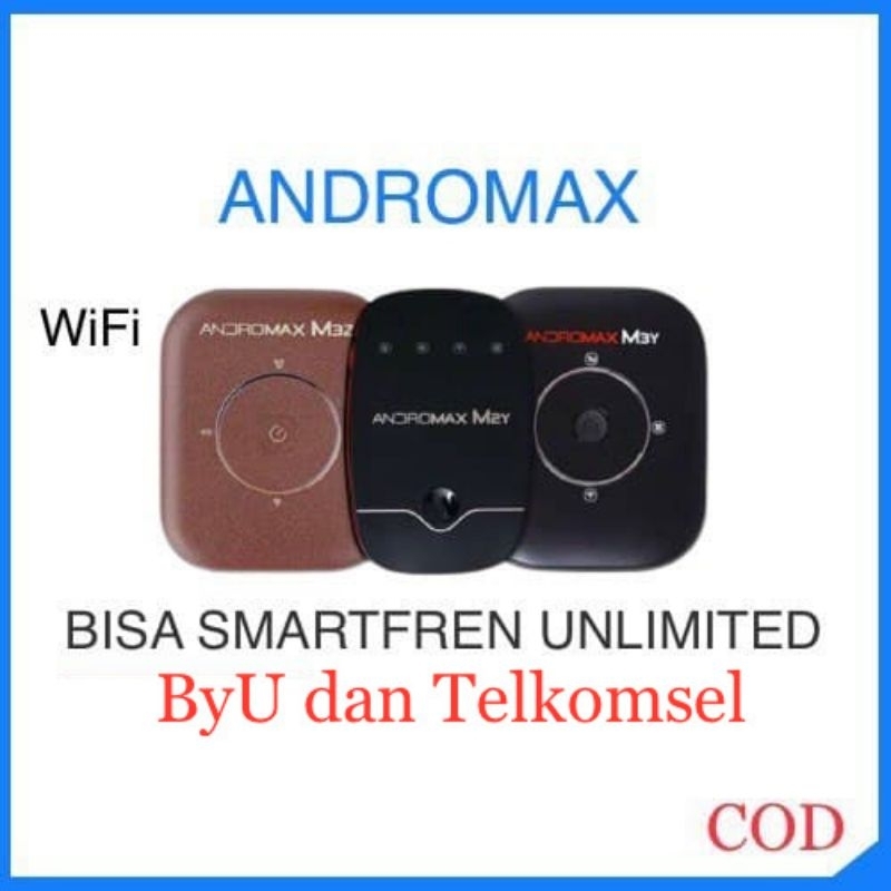 MODEM WIFI 4G SMARTFREN MIFI ANDROMAX M3S M3Y M3Z SUPPORT SMARTFFEN UNLIMITED TELKOMSEL BYU