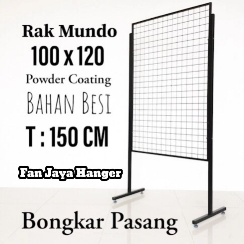 Jual RAK MUNDO 100 CM X 120 CM+ TIANG MUNDO / RAK GANTUNGAN ACCESORIES ...