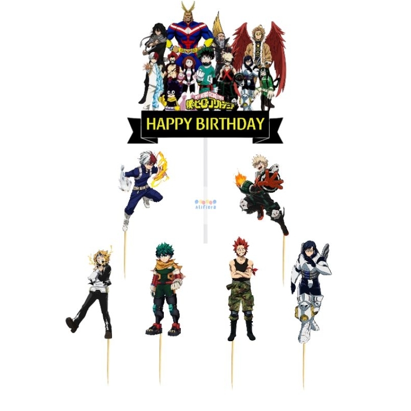 Jual Cake Topper Kue Ulang Tahun Karakter Anime Berkualitas | Shopee ...