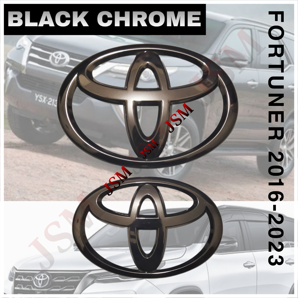 Jual Emblem Logo FORTUNER 2016-2023 Black Chrome/ Logo Depan/ Logo ...