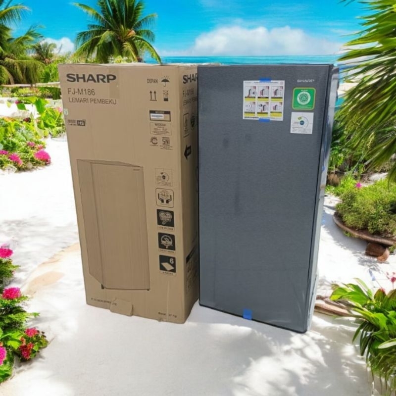Jual Kulkas Freezer Sharp FJ M186A HS / FJM186AHS 6 Rak 250 Watt ...