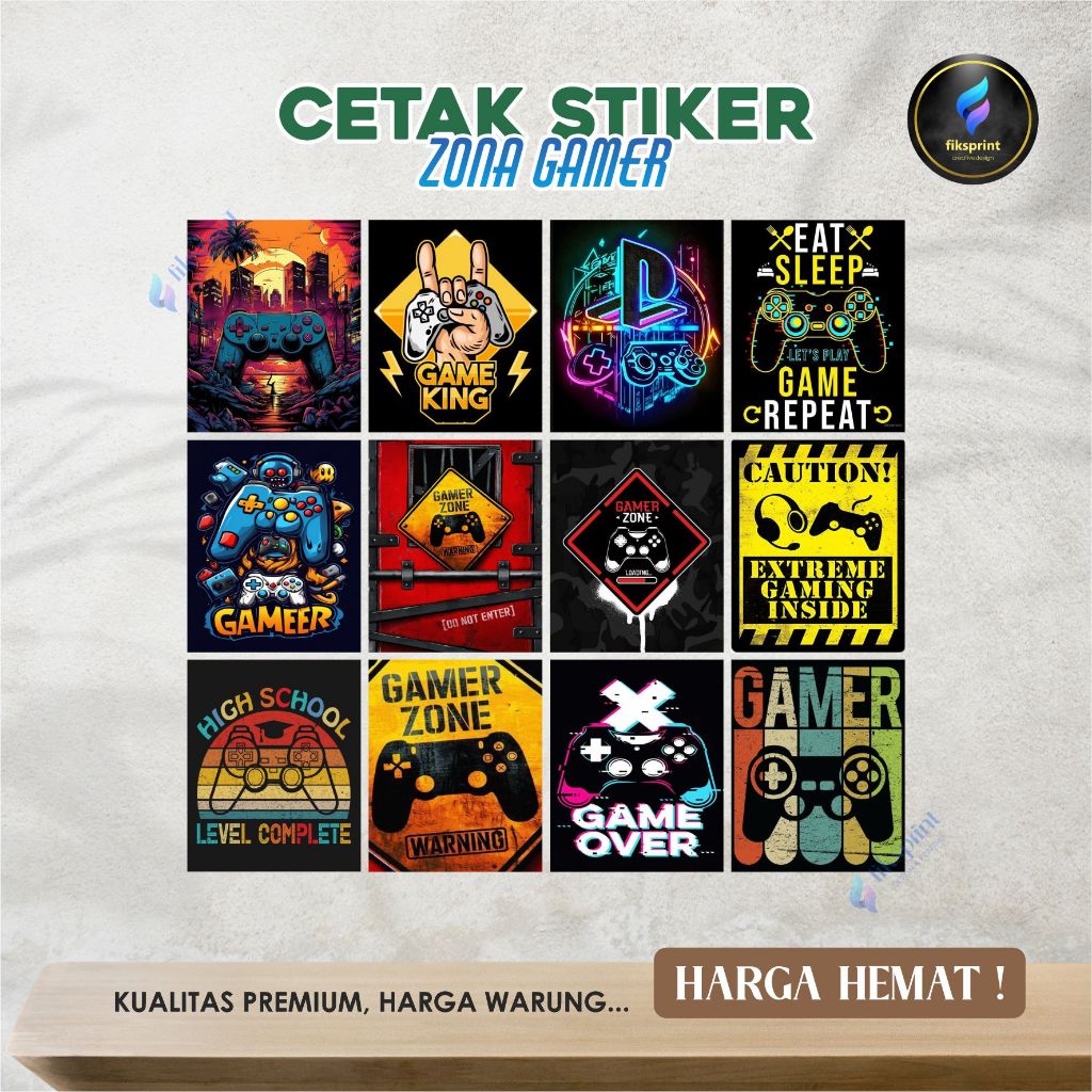 Jual Stiker gamer zone, stiker pecinta game (isi 42 pcs) | Shopee Indonesia