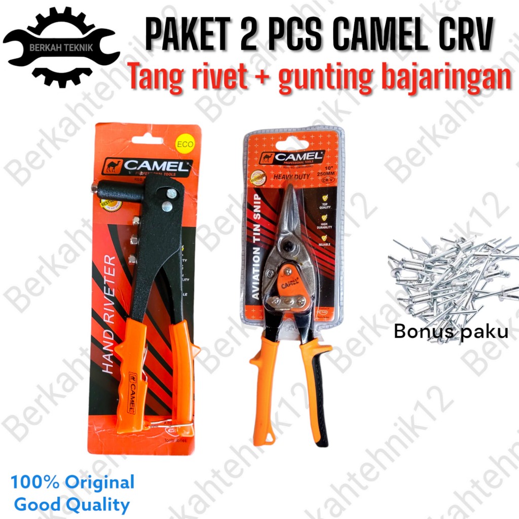 Jual PAKET 2PCS Tang Rivet RIFET Dan Gunting Hollow 10