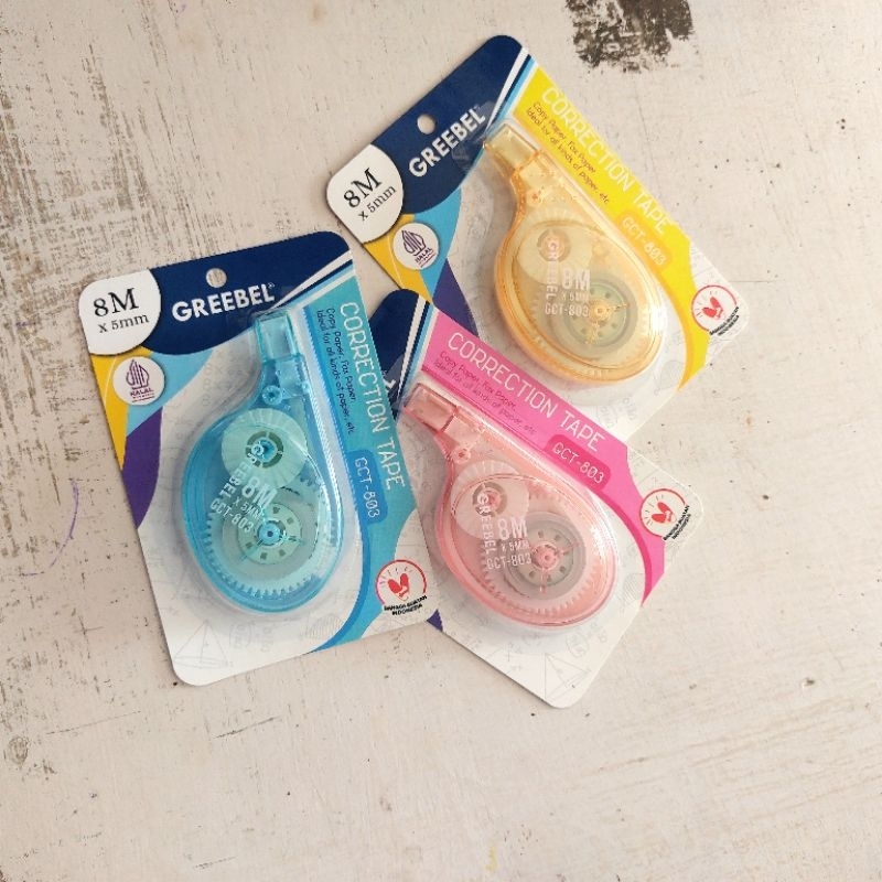 Jual GREEBEL Correction Tape GCT-803 Pastel Lucu / Tip-ex Kertas Roll ...