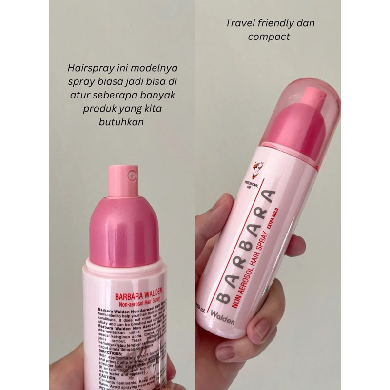 Jual Barbara Walden – Non Aerosol Extra Hold Hair Spray (168 ml ...