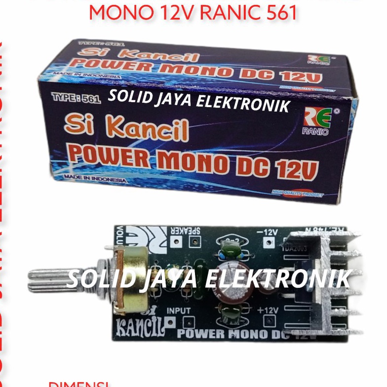 Jual KF7 KIT POWER M MONO SI KANCIL 12V DC TDA23 PLUS TONE AMPLI ...