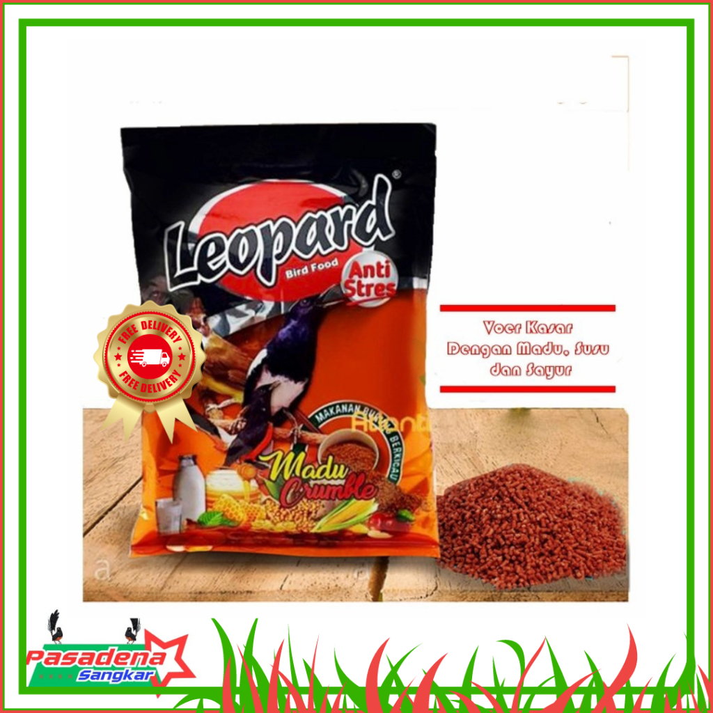 Jual Leopard Pakan Burung Leopard Plus Madu Oren Crumble Kasar | Shopee ...