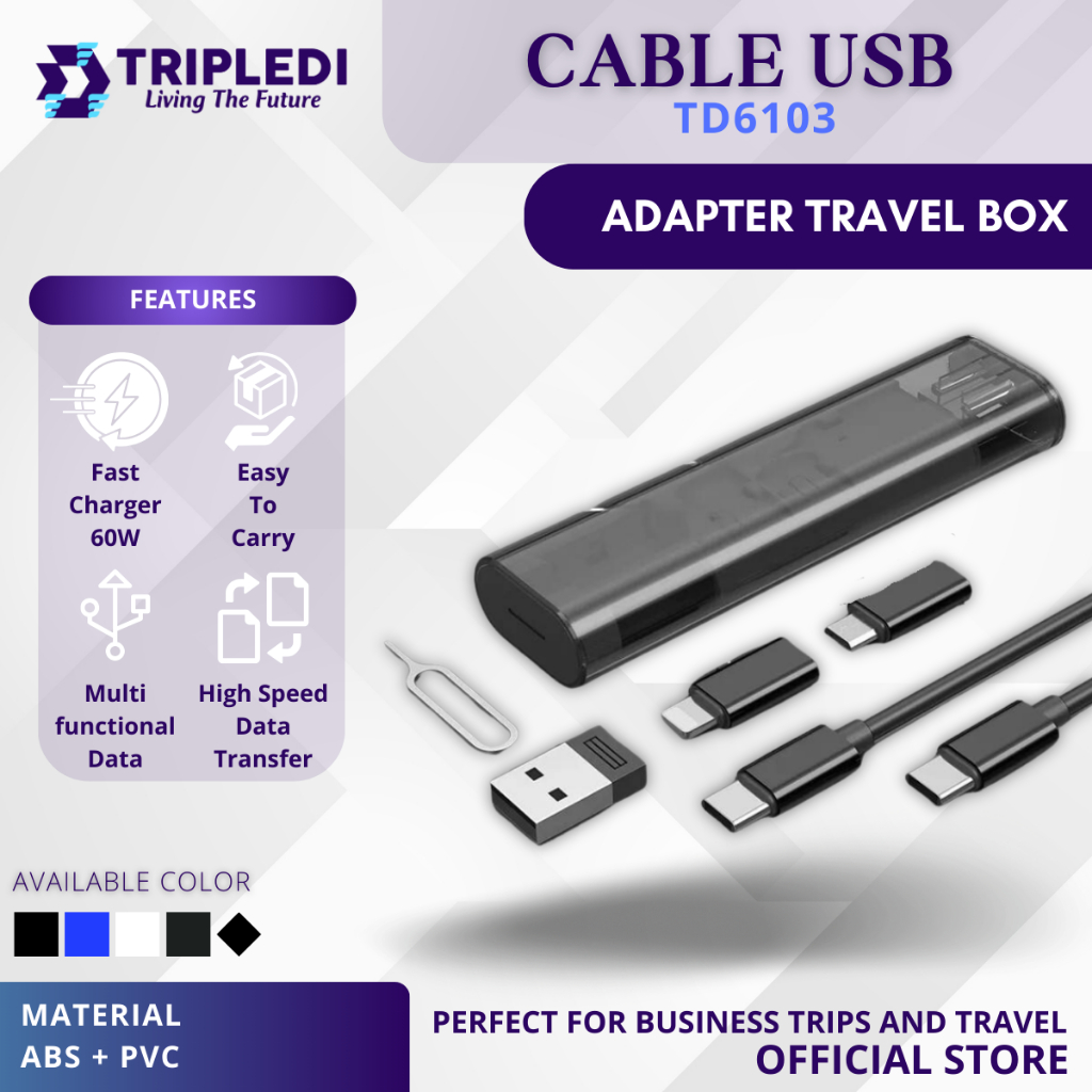 Jual TRIPLEDI Kabel Data TD6103 Multiple Adapter Converter Charger