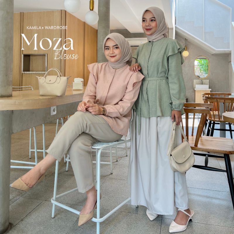 Jual Kamila - MOZA BLOUSE || Kemeja Wanita Ruffle Bahan Linen | Shopee ...
