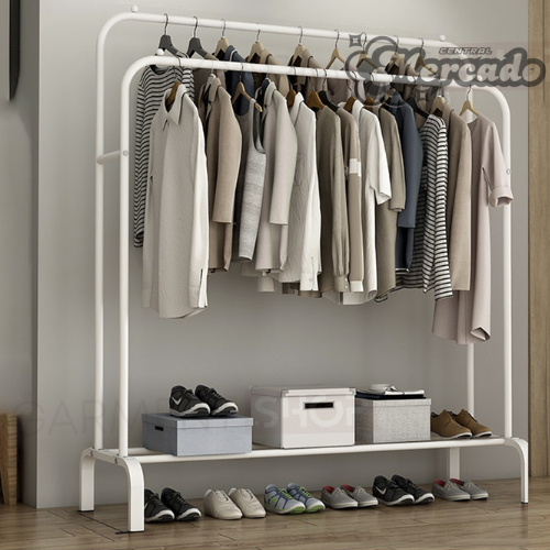 Jual Rak Stand Hanger Gantungan Baju Pakaian Rak Display Double Tiang ...