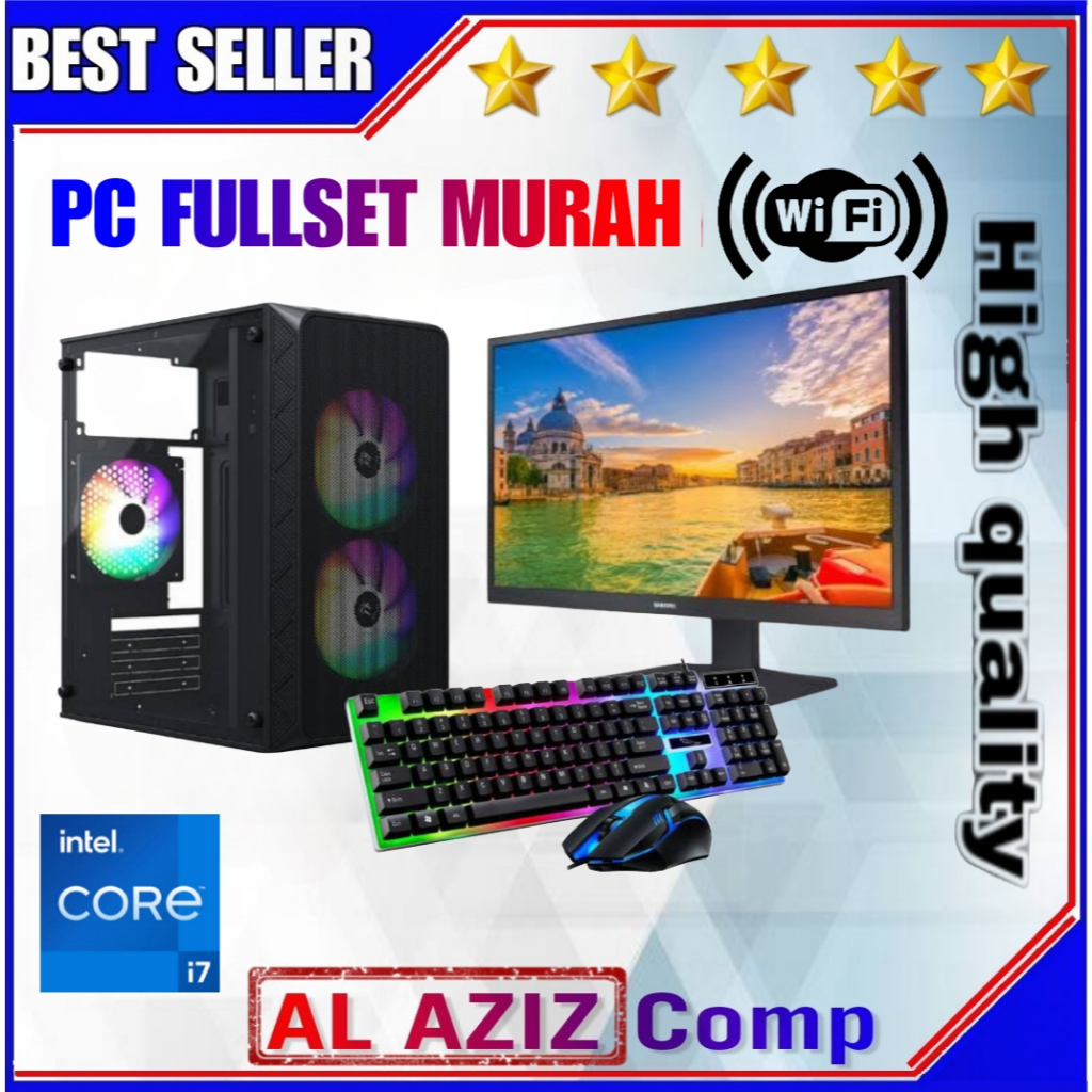Jual PC Cpu Rakitan Fullset 24Inch Intel Core i7 4790 RAM 16gb SSD ...