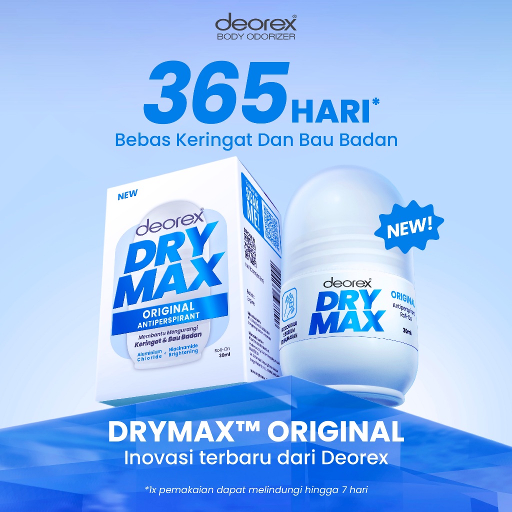 Deorex baru saja meluncurkan inovasi terbarunya, untuk mengatasi bau badan dan keringat berlebih, Deorex DryMax™