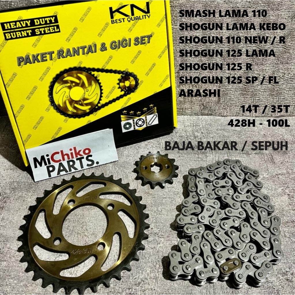 Jual [HEAVY DUTY] Gear Gir Set Rantai Rante 428H Smash Lama 110 New R ...