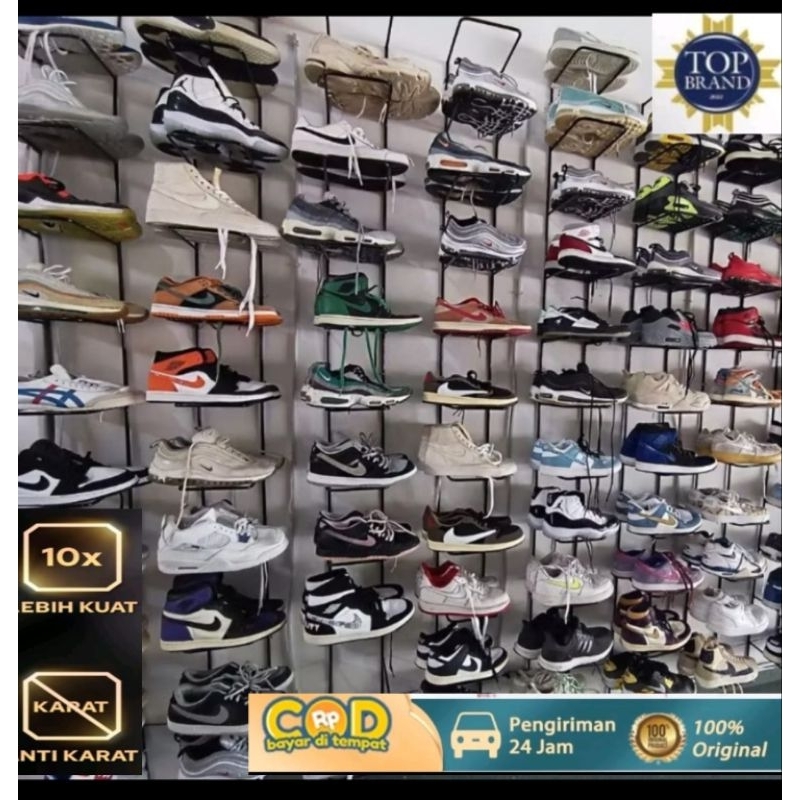 Jual Rak Sepatu/Rak gantung sepatu sandal/Tempat Display Sepatu Tas/Rak ...