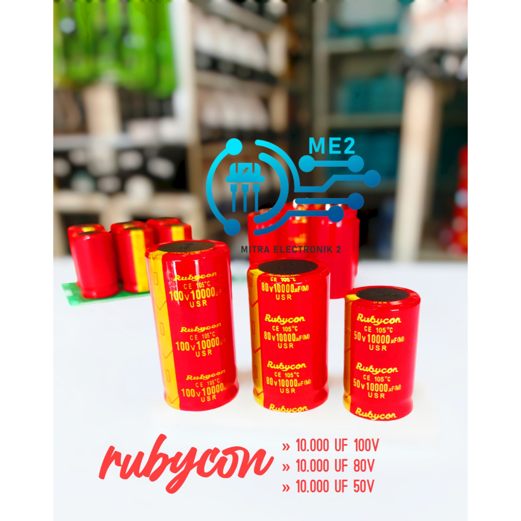 Jual Elco Rubicon Rubycon 10000 uf 50v 80v 100v Original merah | Shopee ...