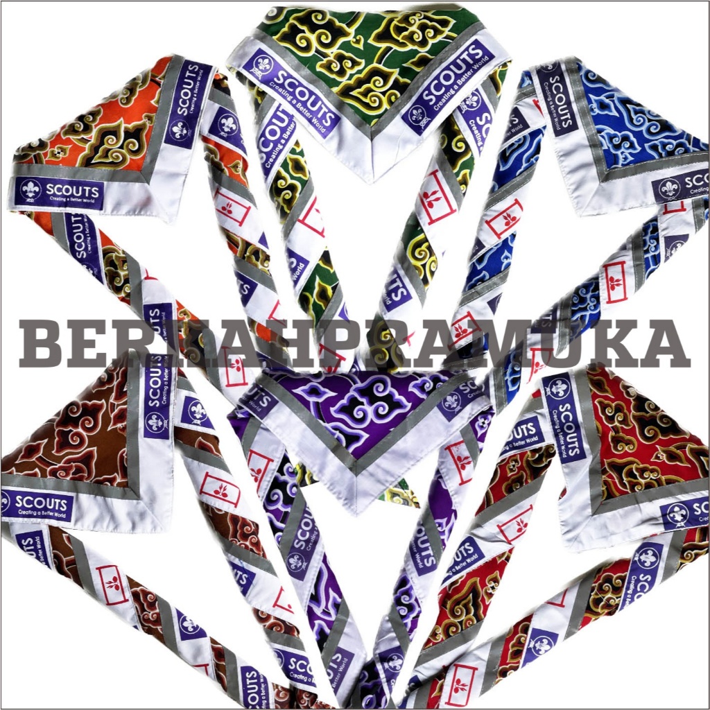Jual Scraf Pramuka skraf Batik Mega Mendung Scout Sablon Wosm Pandu ...