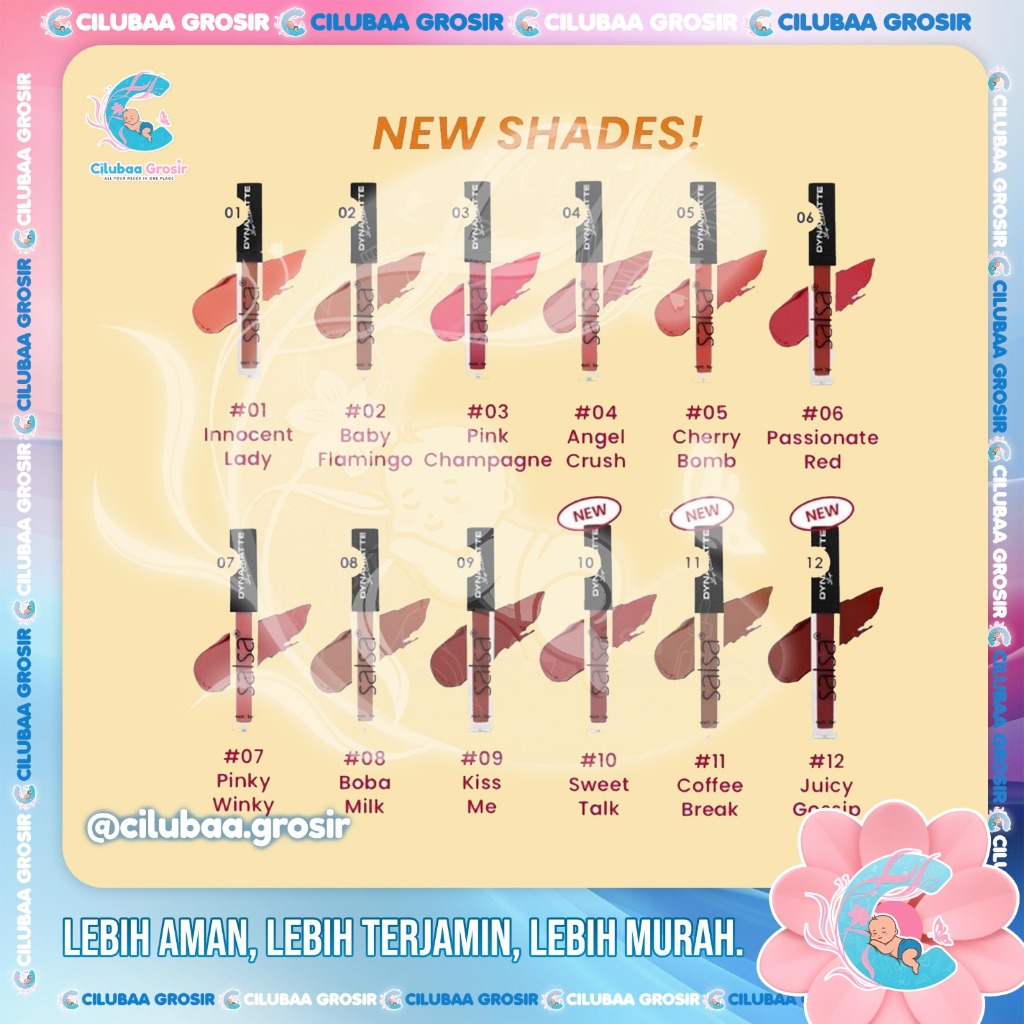 Jual SALSA Dynamatte Lip Cream | Long Lasting Original BPOM | Shopee Indonesia