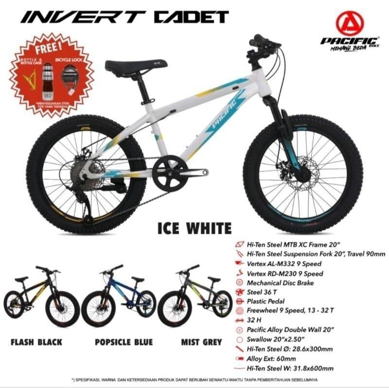 Jual SEPEDA GUNUNG MTB 20 INCH PACIFIC INVERT CADET 9 SPEED | Shopee ...