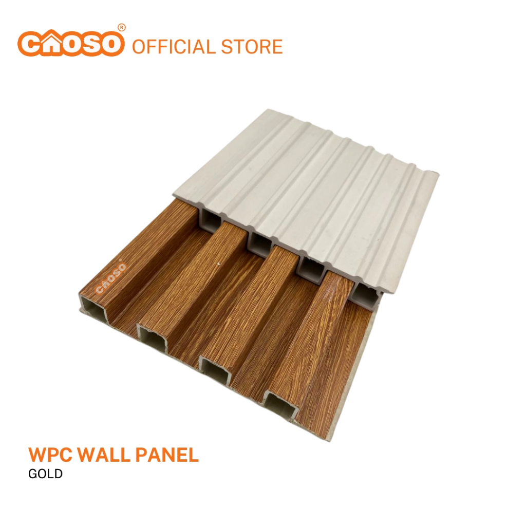 Jual WPC Wall Panel 3 Meter Warna Gold | Wall Panel Wood panel 3M 3D ...
