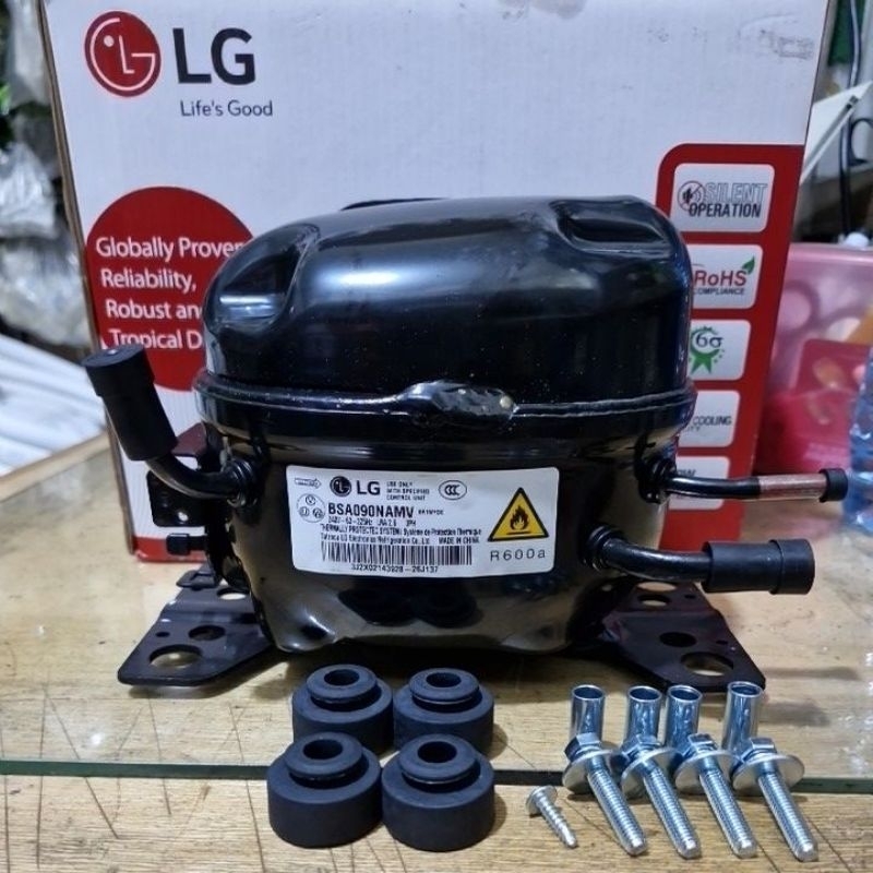 Jual Kompresor kulkas LG INVERTER BSA090NAMV R600a | Shopee Indonesia