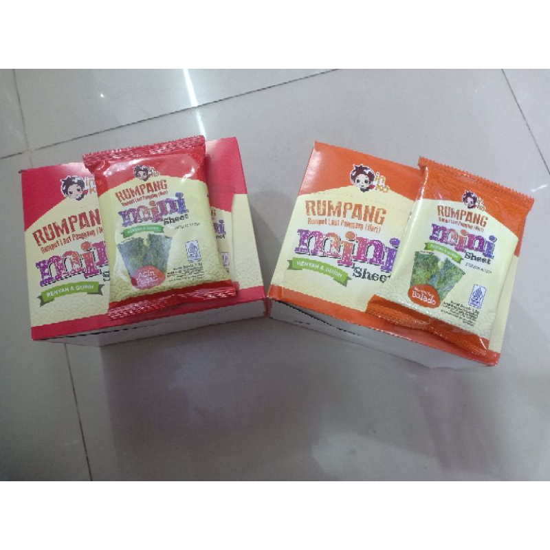 Jual SNACK RUMPANG MINI (RUMPUT LAUT PANGGANG) 1 KOTAK ISI 12 PCS ...