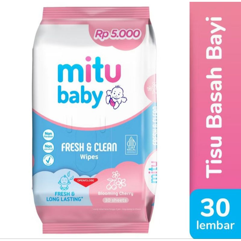 Jual Tisu Basah Mitu Baby 30 Sheet 6 Pack (1 Bundle) | Shopee Indonesia