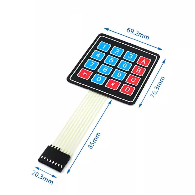 Jual 4x4 Matrix Array 16 Key Membrane Membran Switch Keypad Arduino 4 x ...