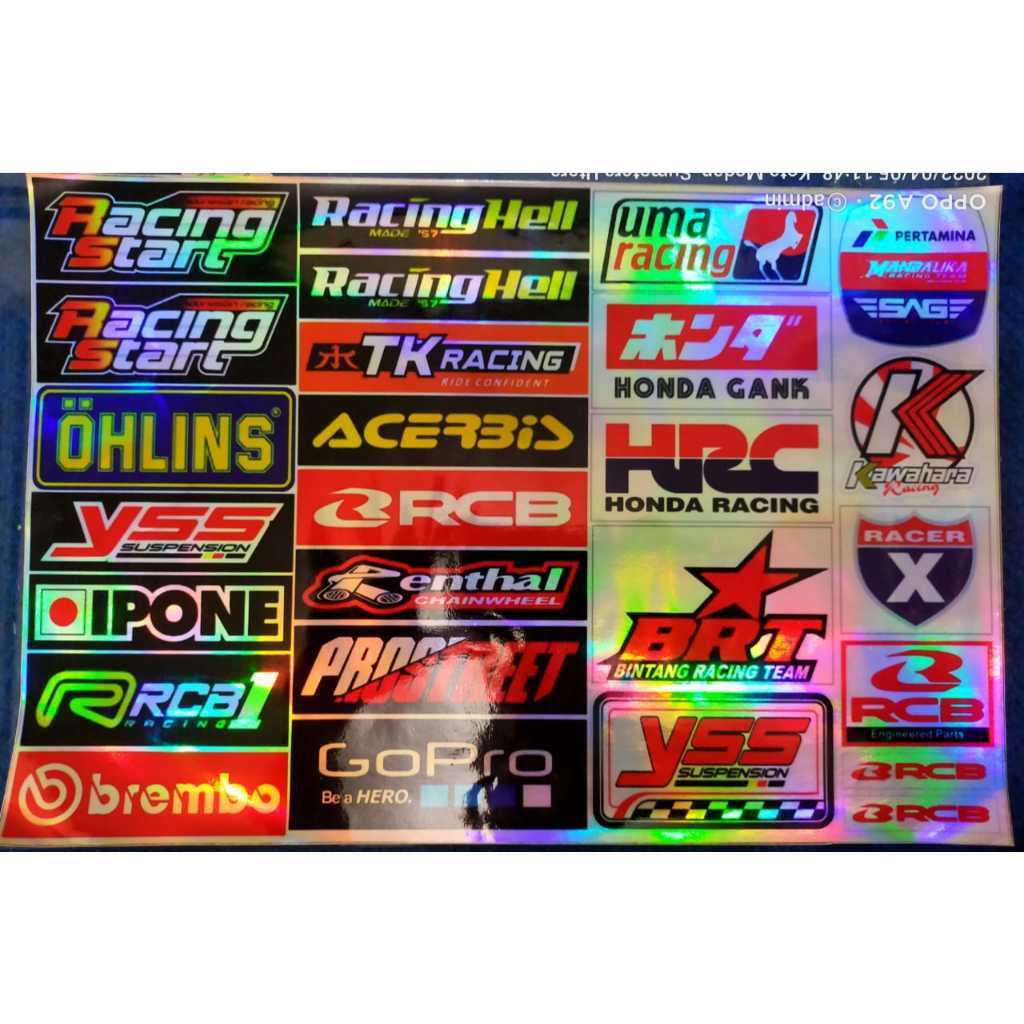 Jual STIKER RACING STIKER BALAP STIKER VIRAL VARIASI STIKER HOLOGRAM ...