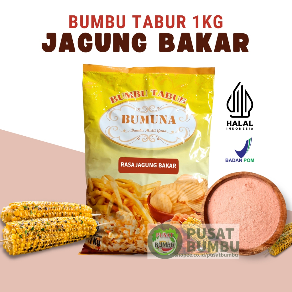 Jual Bumbu Tabur Rasa Jagung Bakar 1Kg Bumuna/ Premium Bubuk Tabur ...